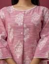 VASVI Women Floral Printed Round Neck Cotton A-Line Kurta