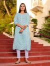 VASVI Women Ethnic Motifs Printed Cotton Straight Kurta