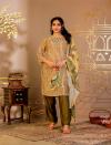 VASVI Women Printed Embroidered Muslin Kurta with Trousers & With Dupatta