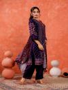 VASVI Women Floral Printed Regular Sequinned Muslin Kurta ,Trousers & With Dupatta