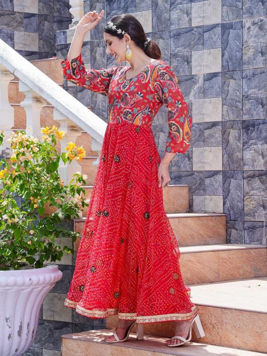 Women Floral Print Crepe Maxi Dress