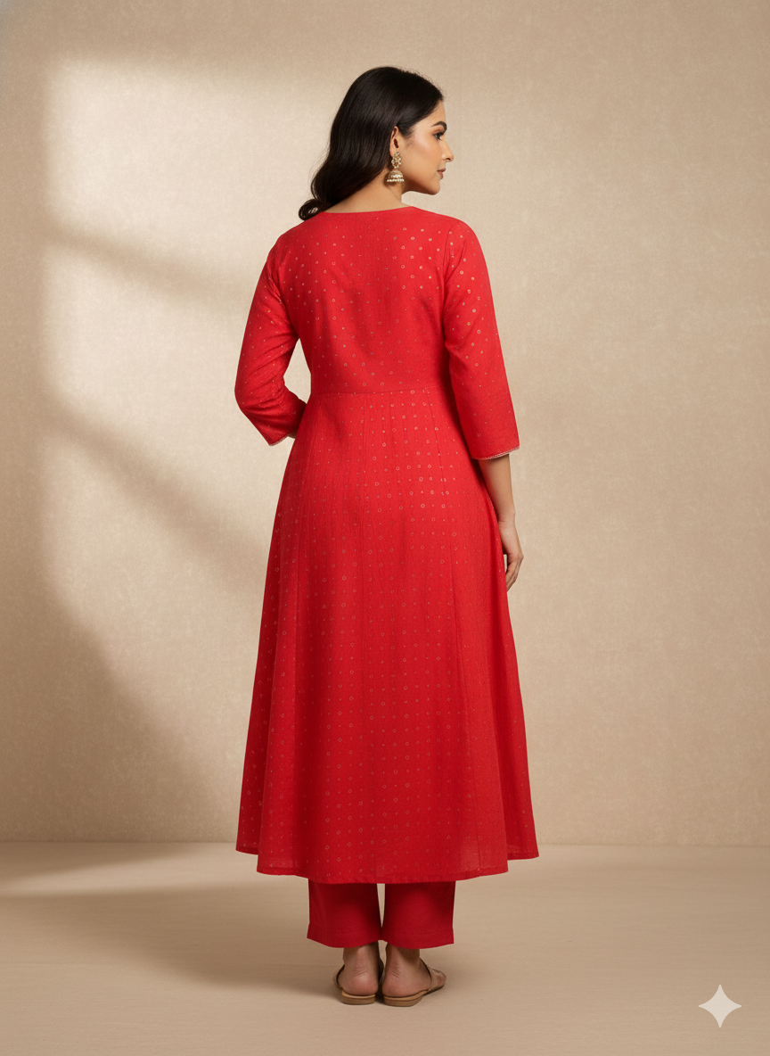 Women's Embroidered Rayon Printed Straight Kurta