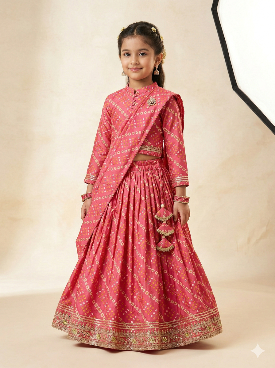 Baby Girl Cotton Party Wear Lahnga Choli