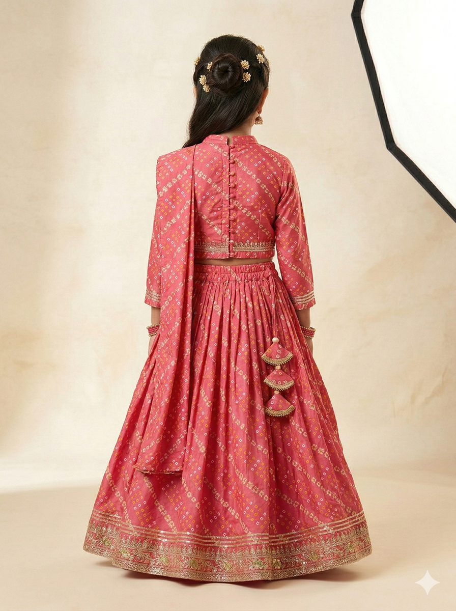 Baby Girl Cotton Party Wear Lahnga Choli Hover