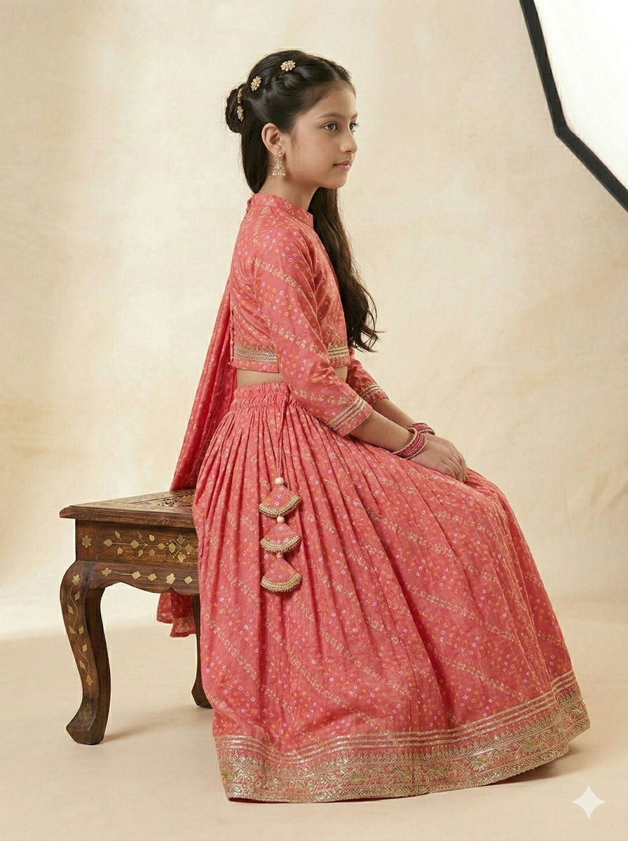 Baby Girl Cotton Party Wear Lahnga Choli