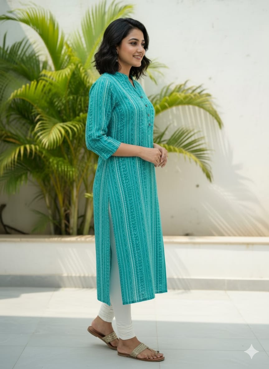 Women's printed straight Kurta