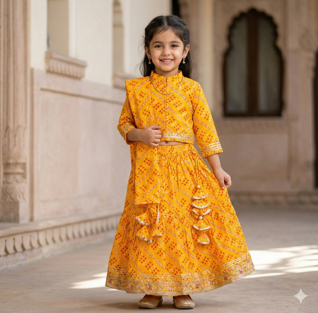 Baby Girl Cotton Party Wear Lahnga Choli