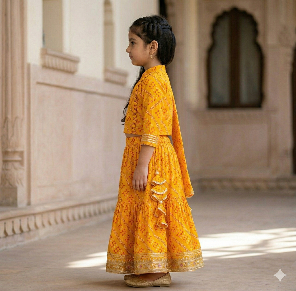 Baby Girl Cotton Party Wear Lahnga Choli