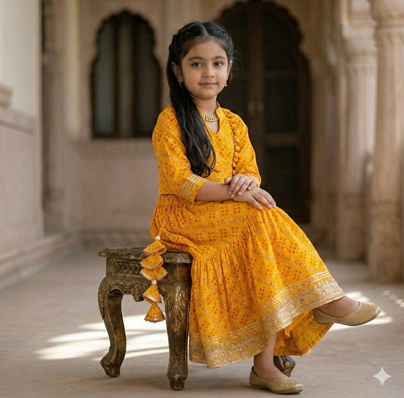 Baby Girl Cotton Party Wear Lahnga Choli