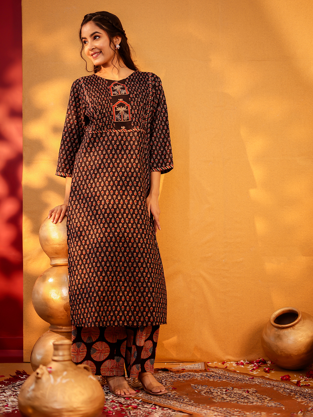 Cotton Printed Kurta Pant Set