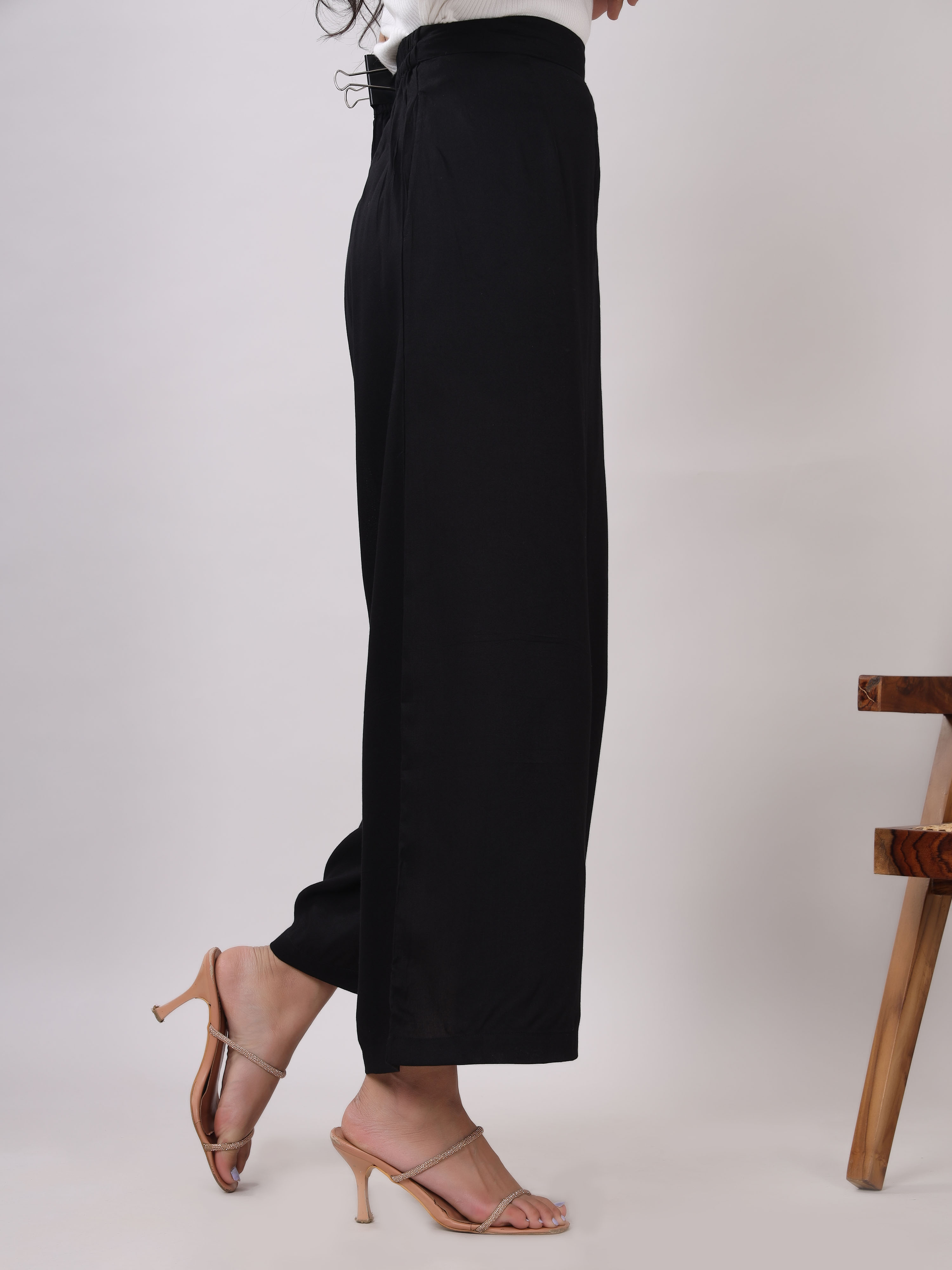 Rayon Solid Straight Ankle Length Palazzo