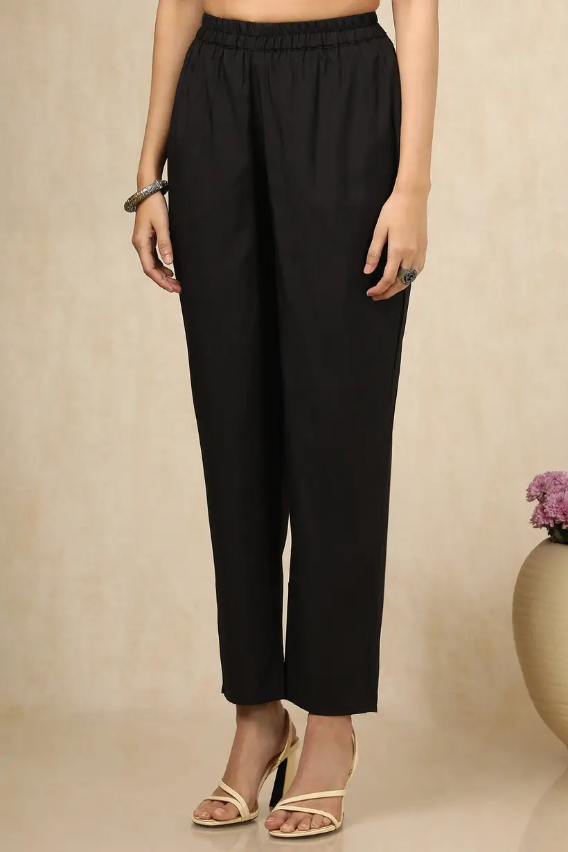 VASVI Women Solid Lycra Trouser