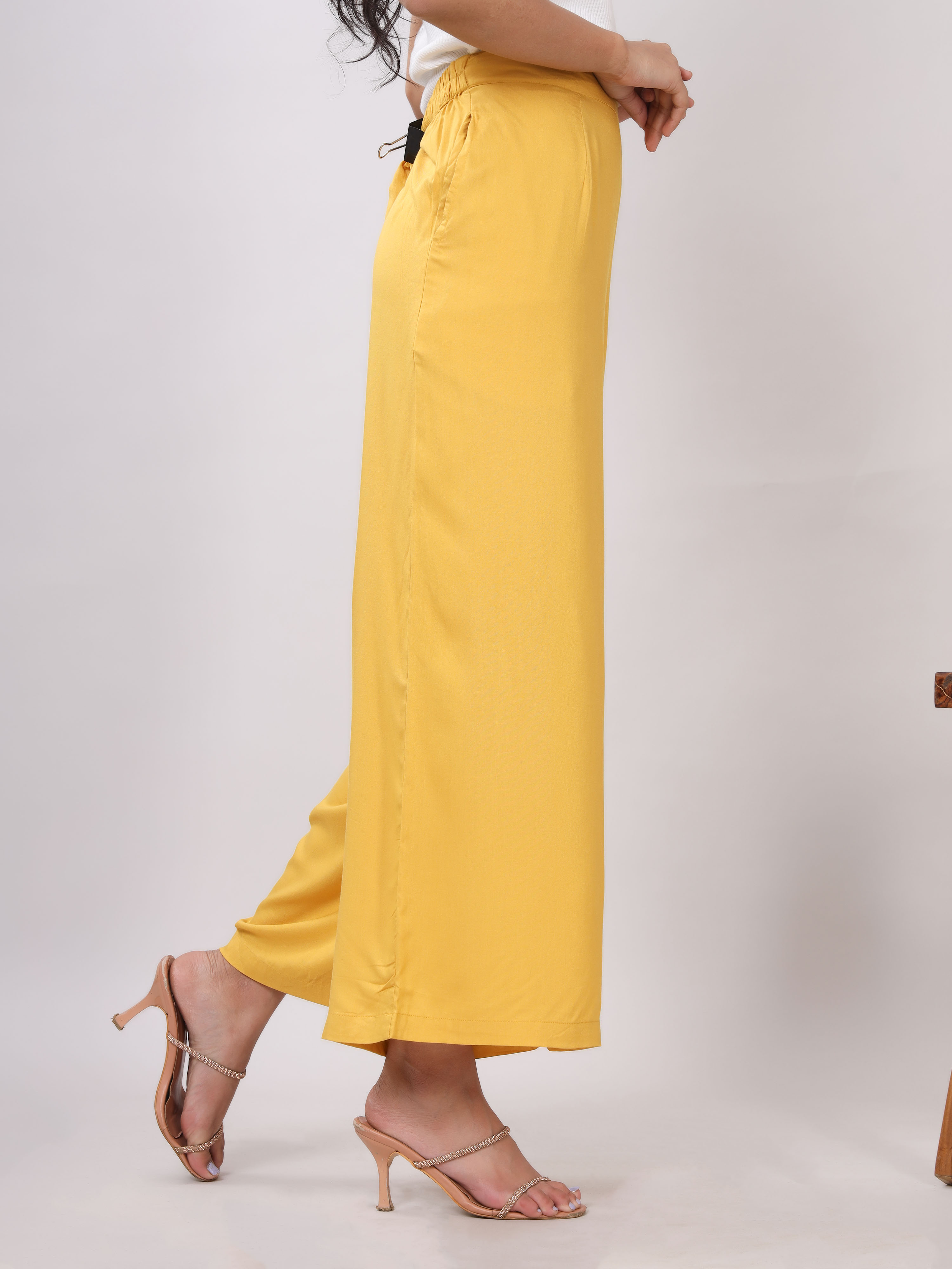 Rayon Solid Straight Ankle Length Palazzo
