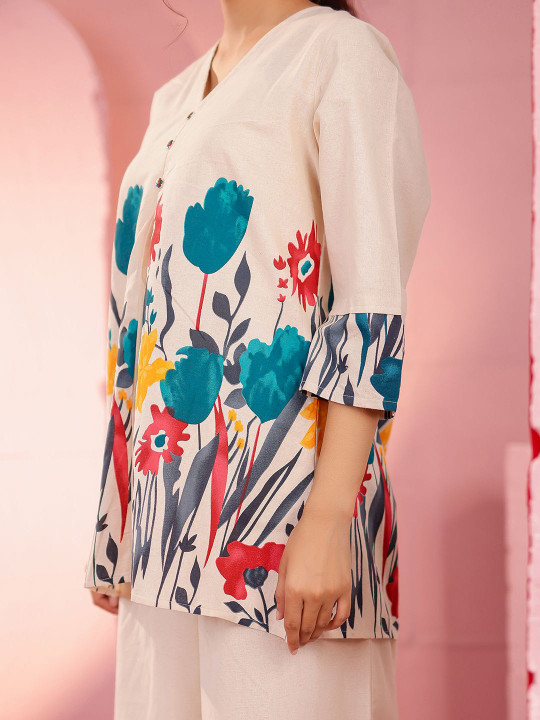 Cotton Flex Printed Co-ord Set