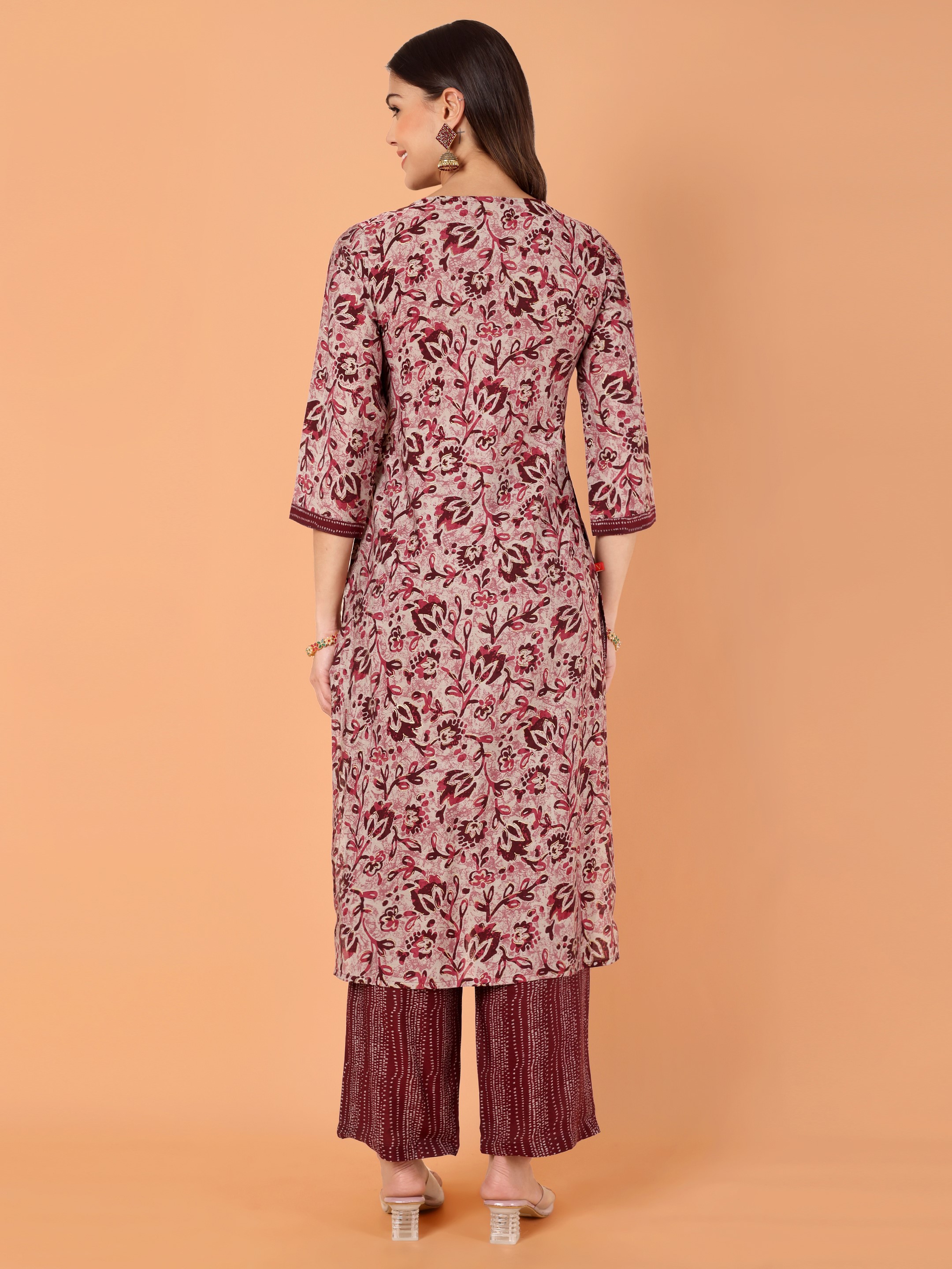 Women Printed Modal Chanderi Kurta Pant With Dupatta Set