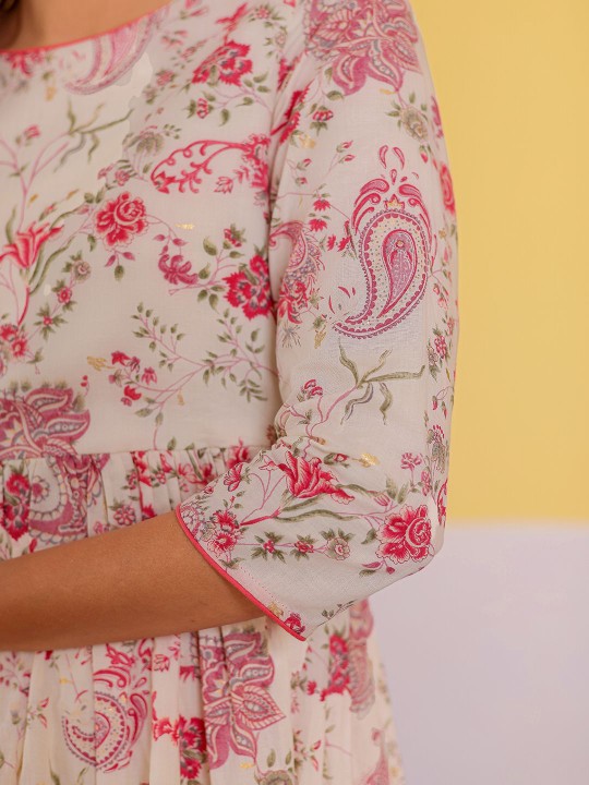 Malmal Printed Fit & Flare Ethnic Dress