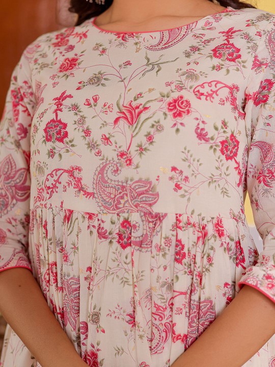 Malmal Printed Fit & Flare Ethnic Dress