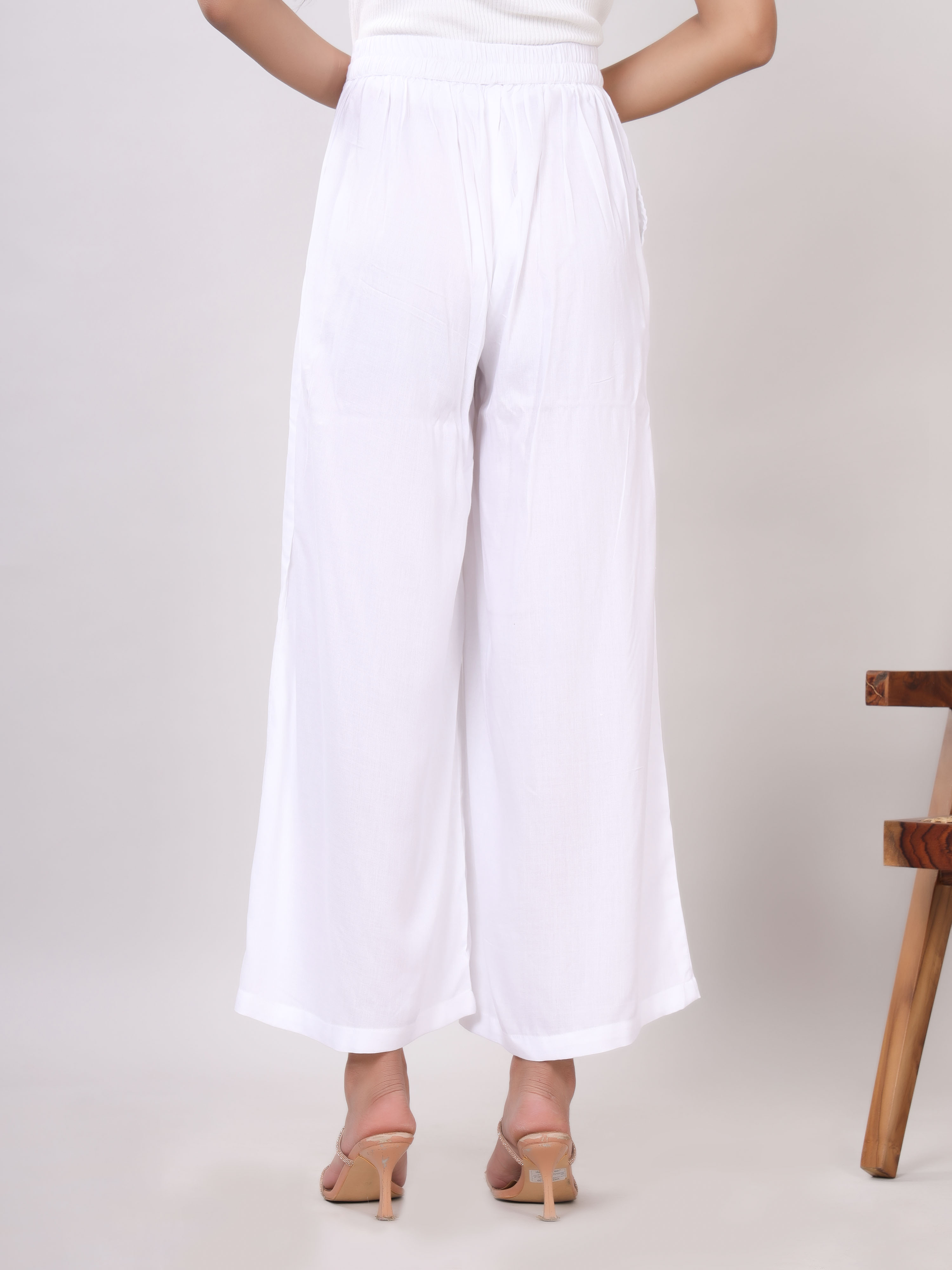 Rayon Solid Straight Ankle Length Palazzo