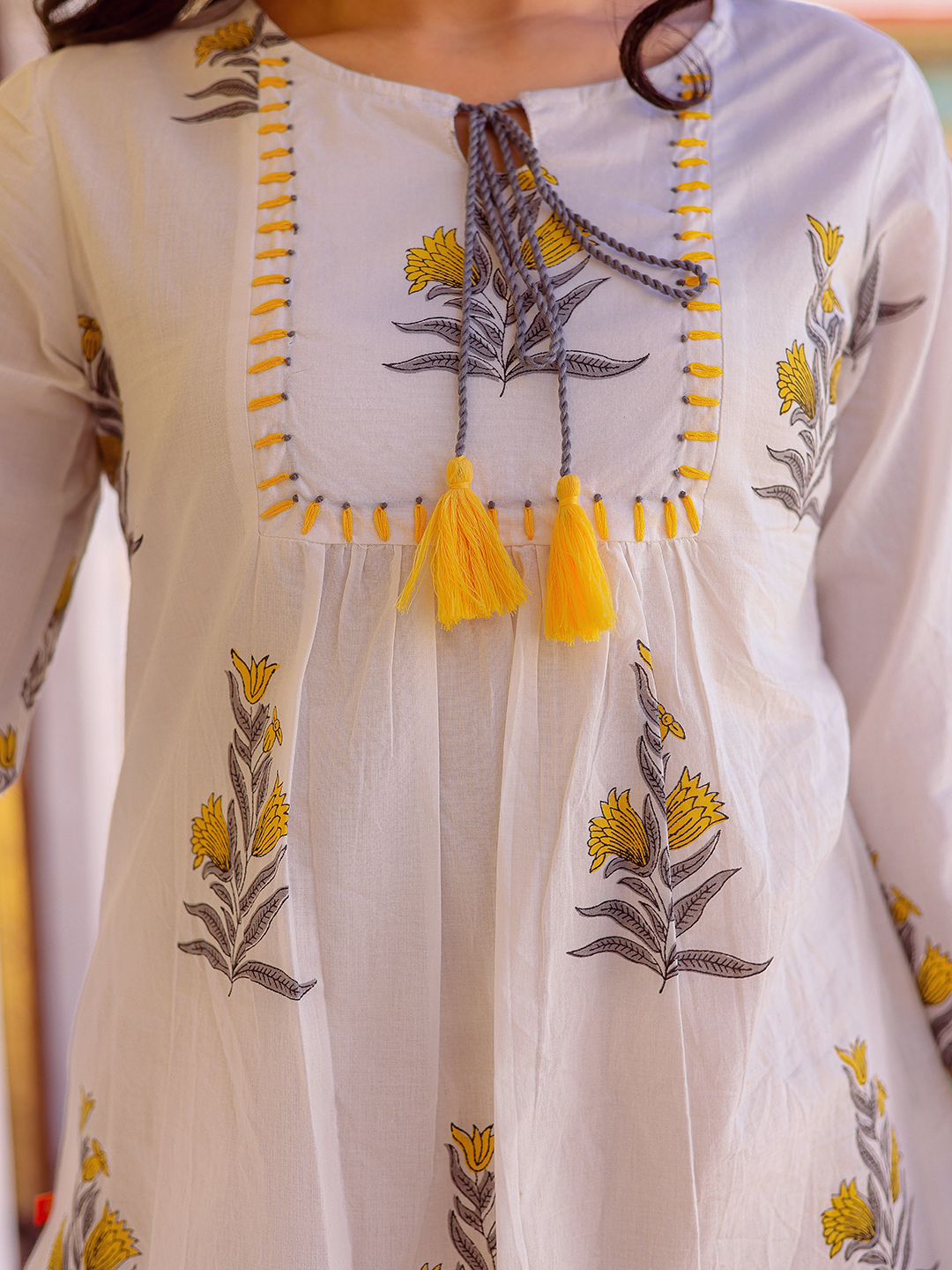 Women Printed Handwork Cotton Top