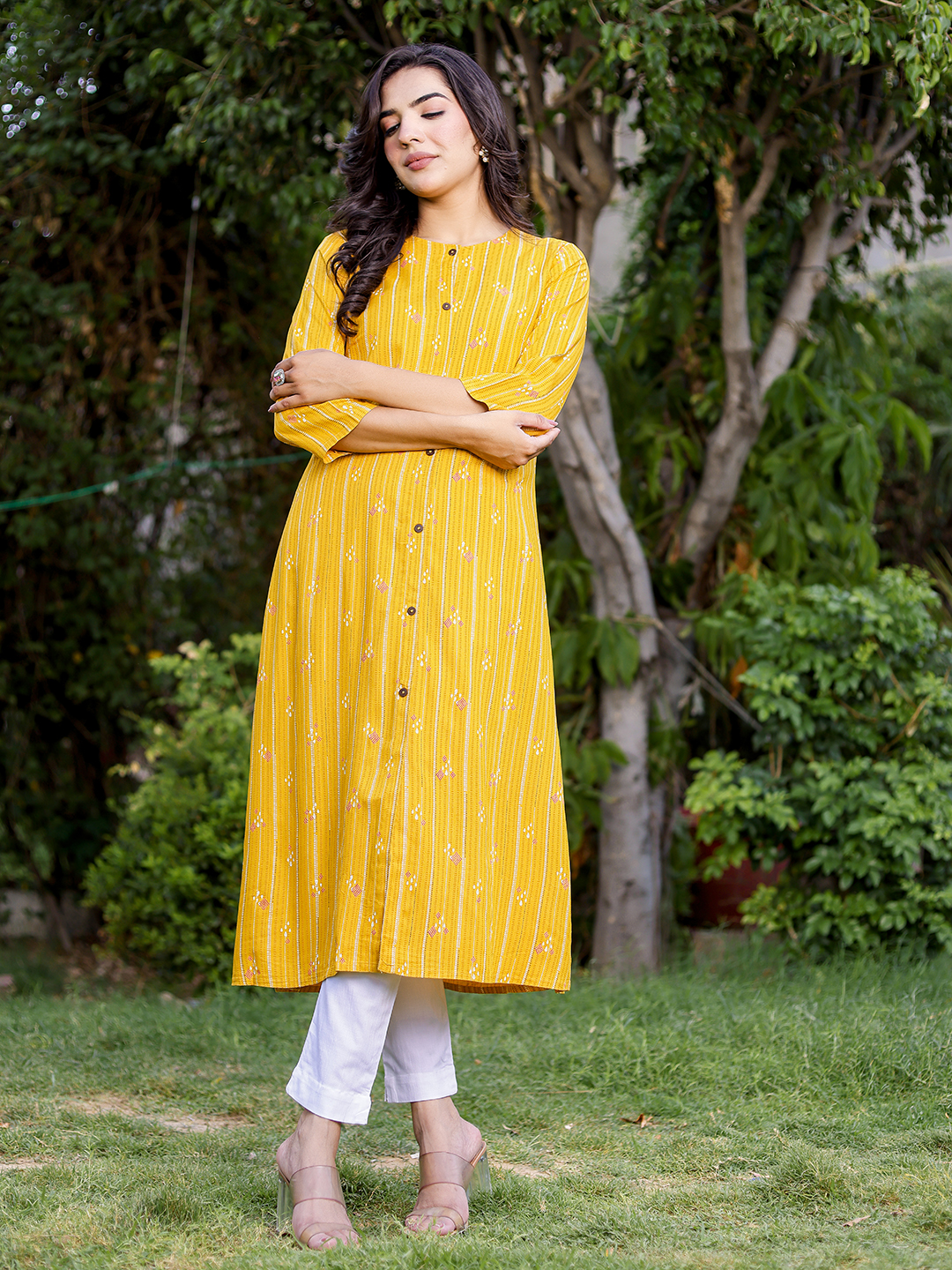 VASVI Women Rayon Printed A-line Kurta