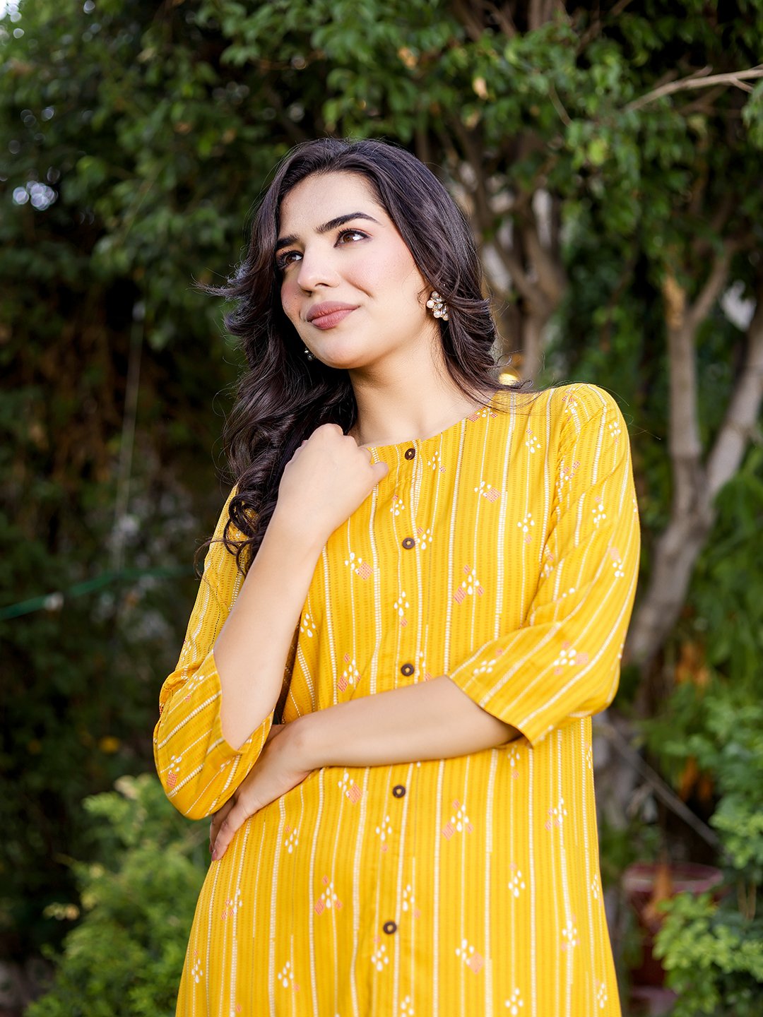 VASVI Women Rayon Printed A-line Kurta