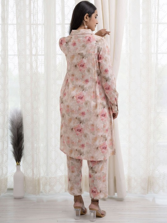 Printed Linen Top With Trouser Co-Ords