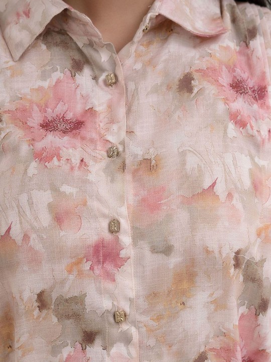 Printed Linen Top With Trouser Co-Ords