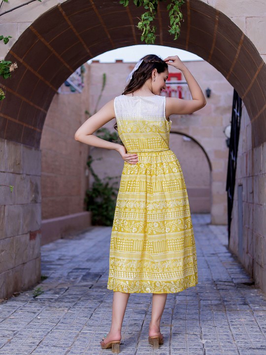 Santoon Printed A-line Dress
