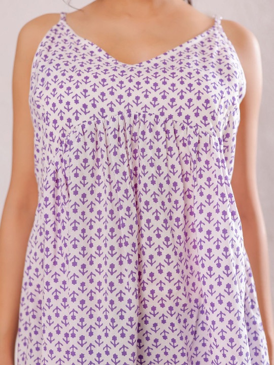 Women's Cotton Printed Sleeveless Top